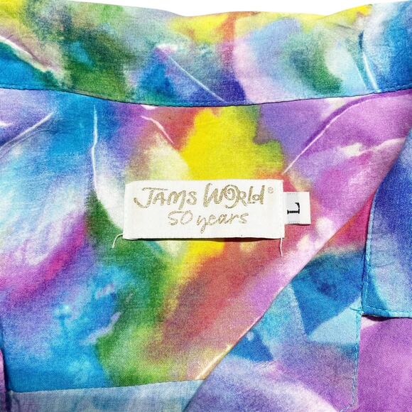 JAMS WORLD 2014 Limited Edition 50 Years Tiare Pastel Rainbow Shirt W624 Size L - Picture 8 of 9